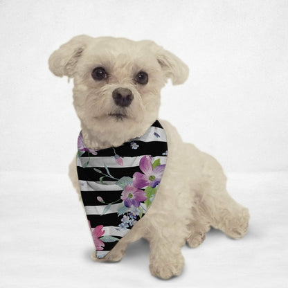 Spring Flowers & Stripes Cat & Dog Bandana